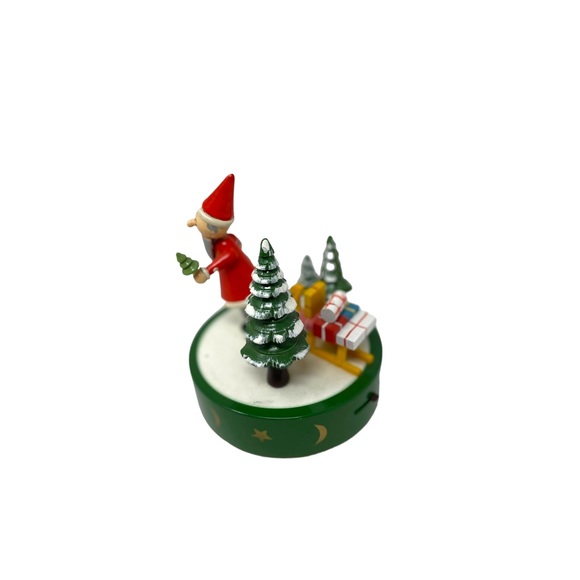 Vintage Mapsa Swiss Music Movement Christmas Music Box Decor Silent Night German - Picture 9 of 10